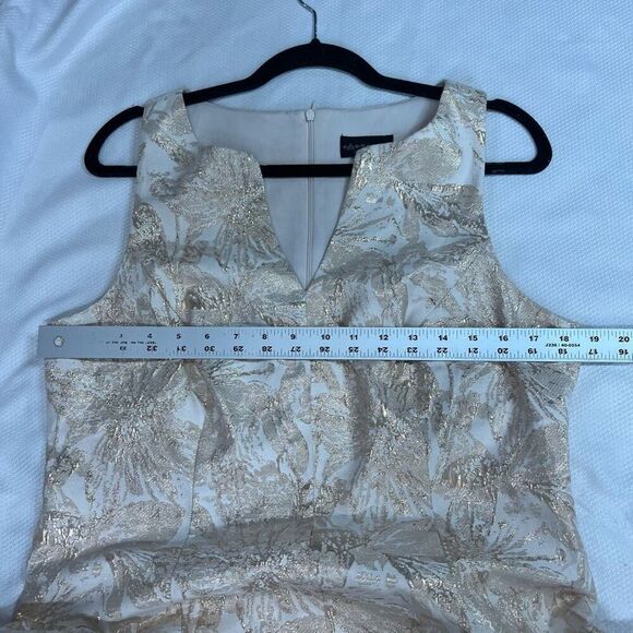 Connected Apparel Light Pink Floral-Print Metallic Dress Sz 10 Women’s - Picture 6 of 7